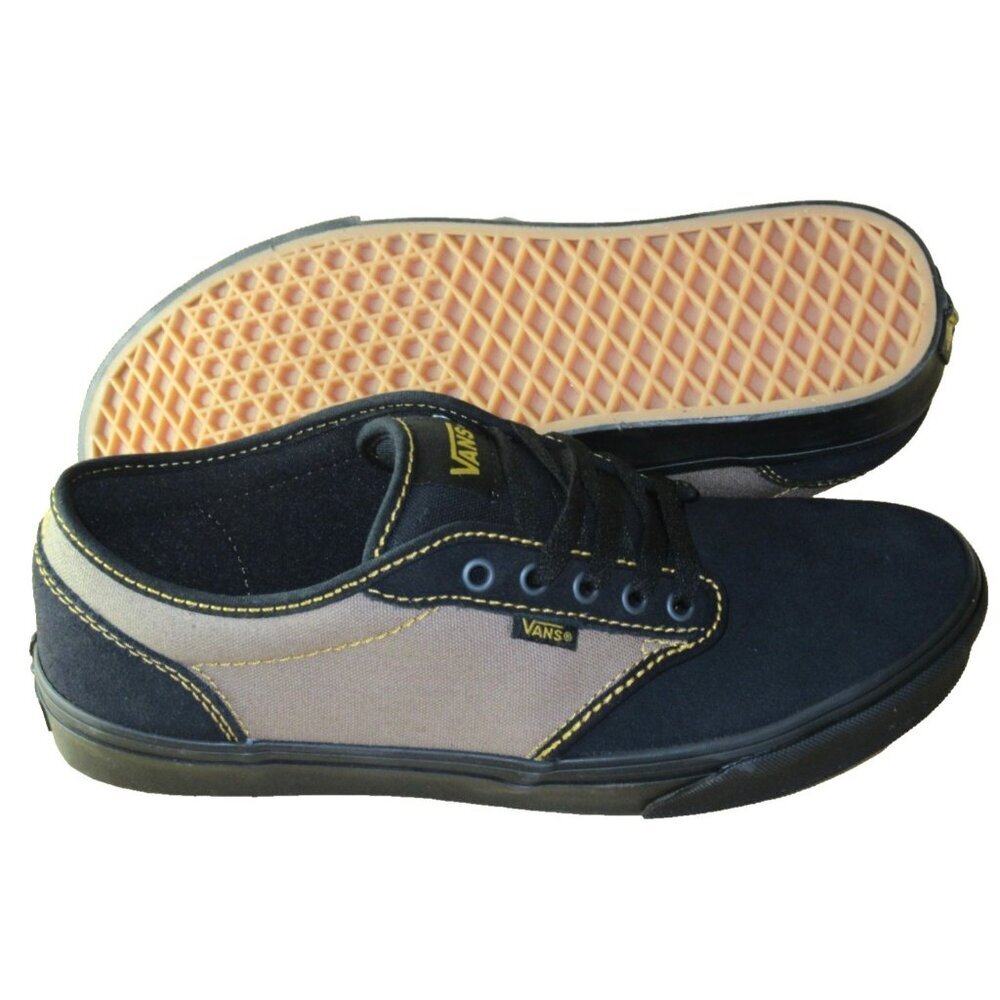 Vans Men's Atwood Outcore Phantom Brown Black Canvas Suede shoes Sizes NIB - Picture 2 of 7